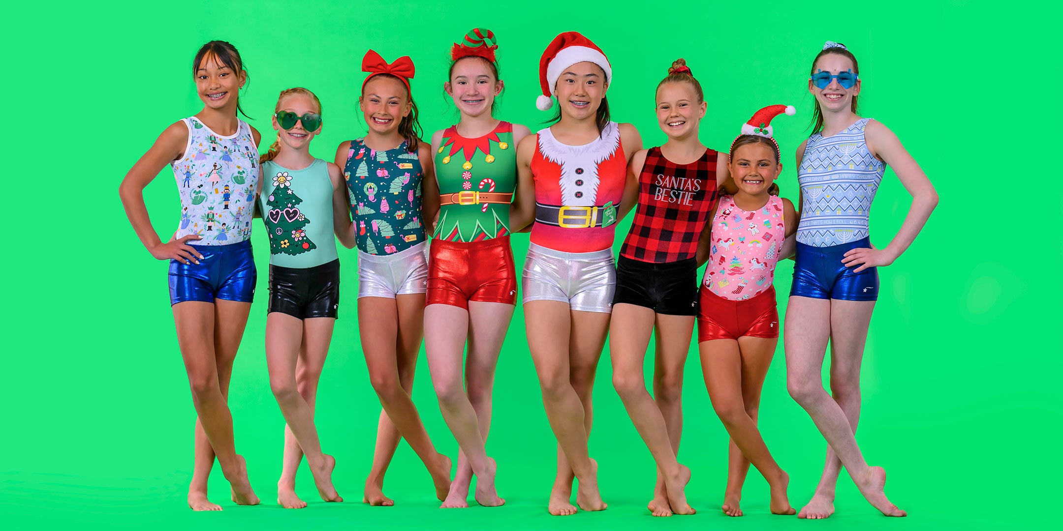 Holiday gymnastics leotards for girls, Destira, 2023