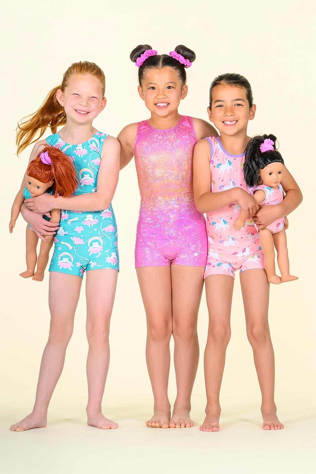 Girls unitards for active play by Destira, 2026