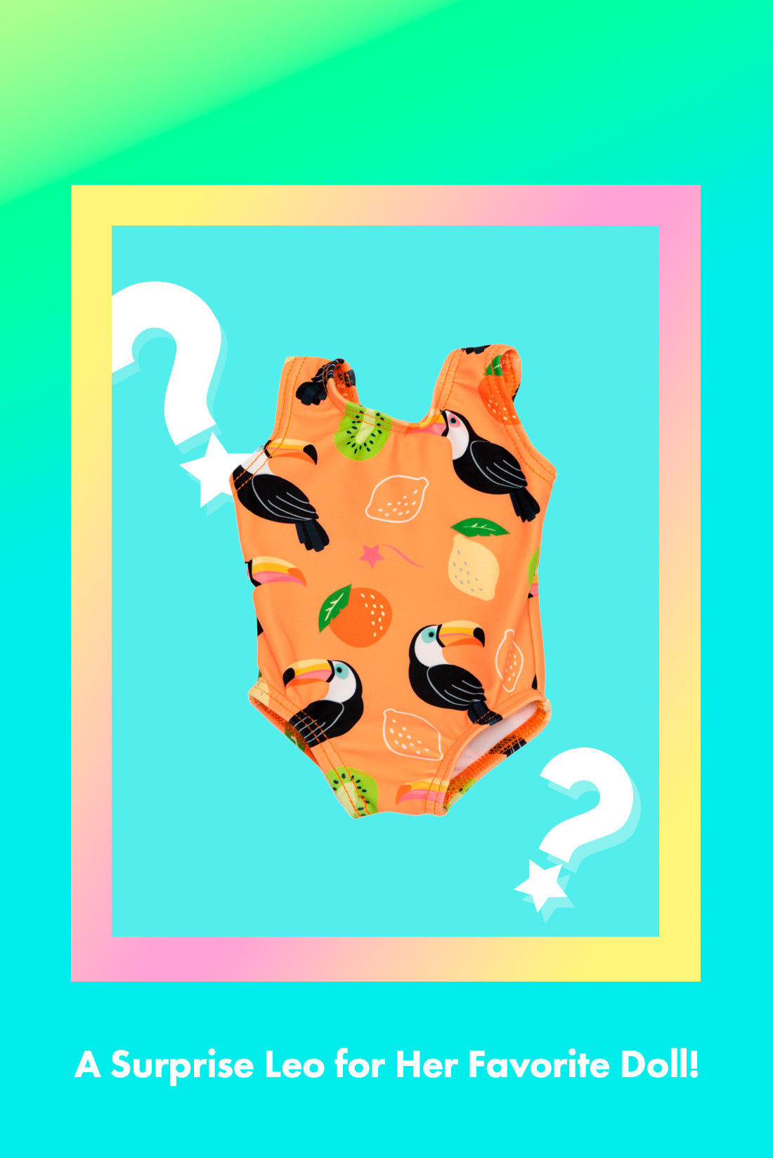 Surprise gymnastics outfit for American Girl dolls by Destira, 2025