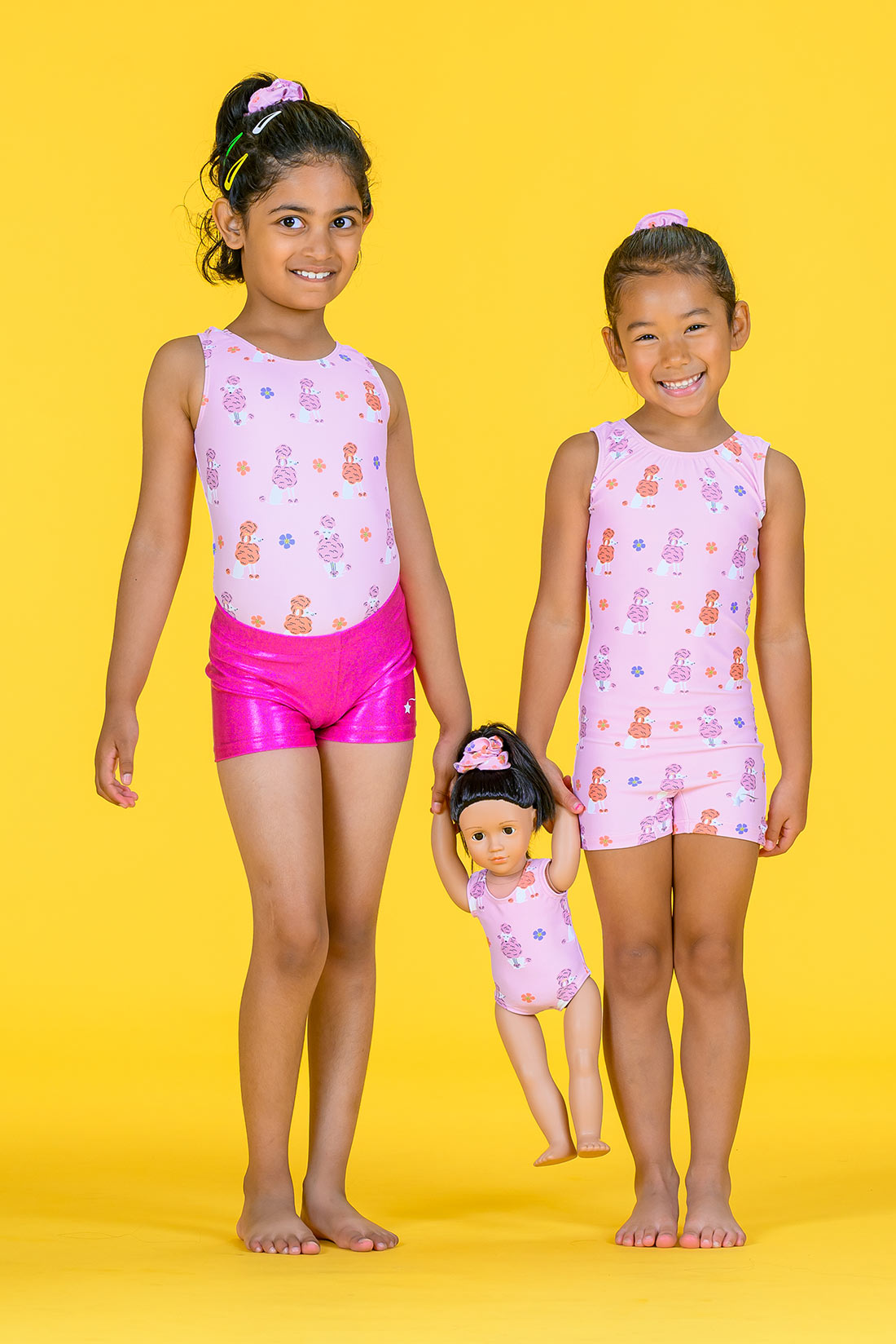 Pink gymnastics outfits for young girls by Destira, 2024