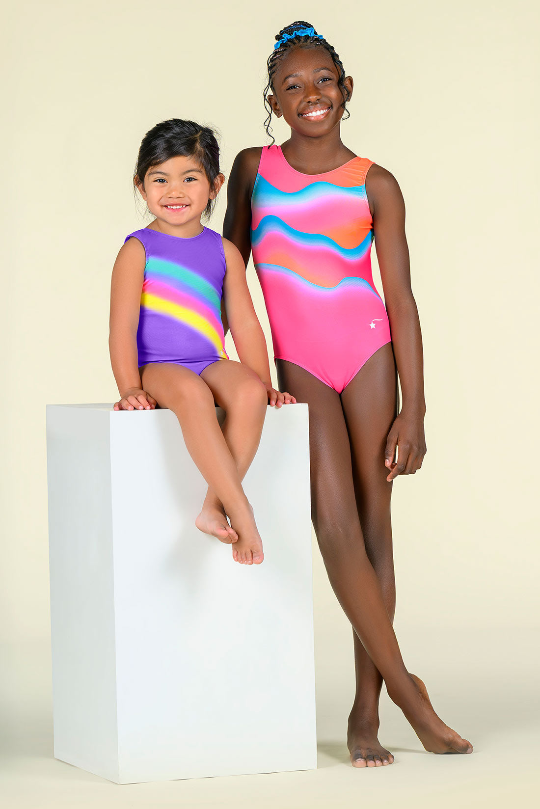 Rainbow gymnastics outfits for girls by Destira, 2025