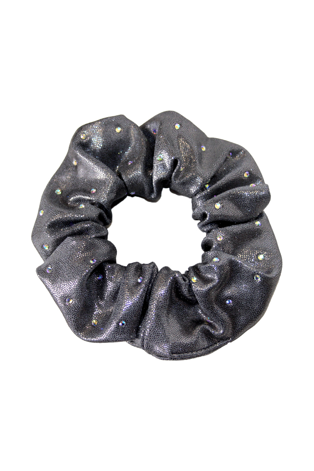 Gun metal mystique sparkle hair scrunchie