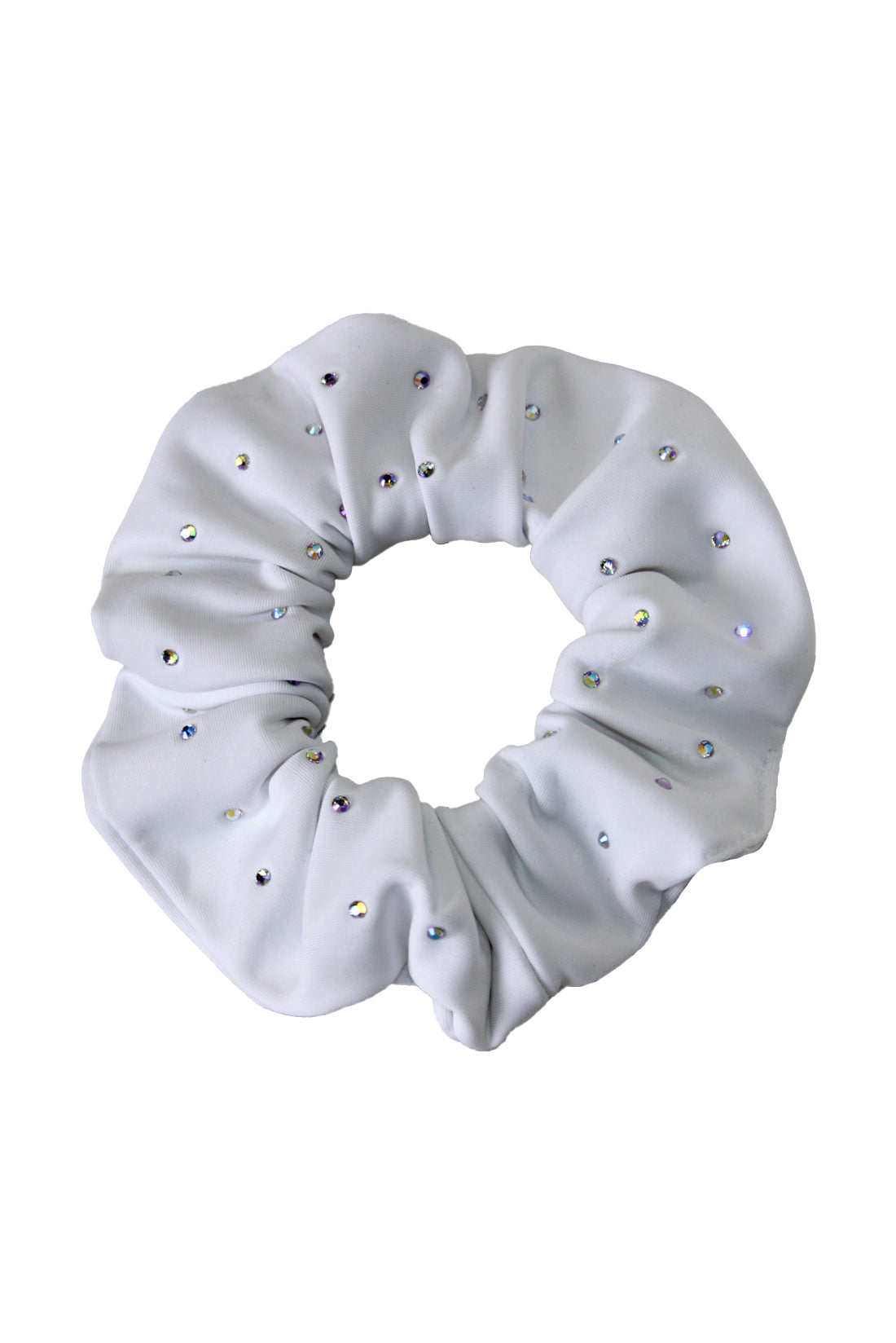 White sparkle hair scrunchie