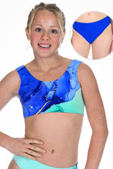 Tidal Wave Aqua Blue Raspberry Bikini Set