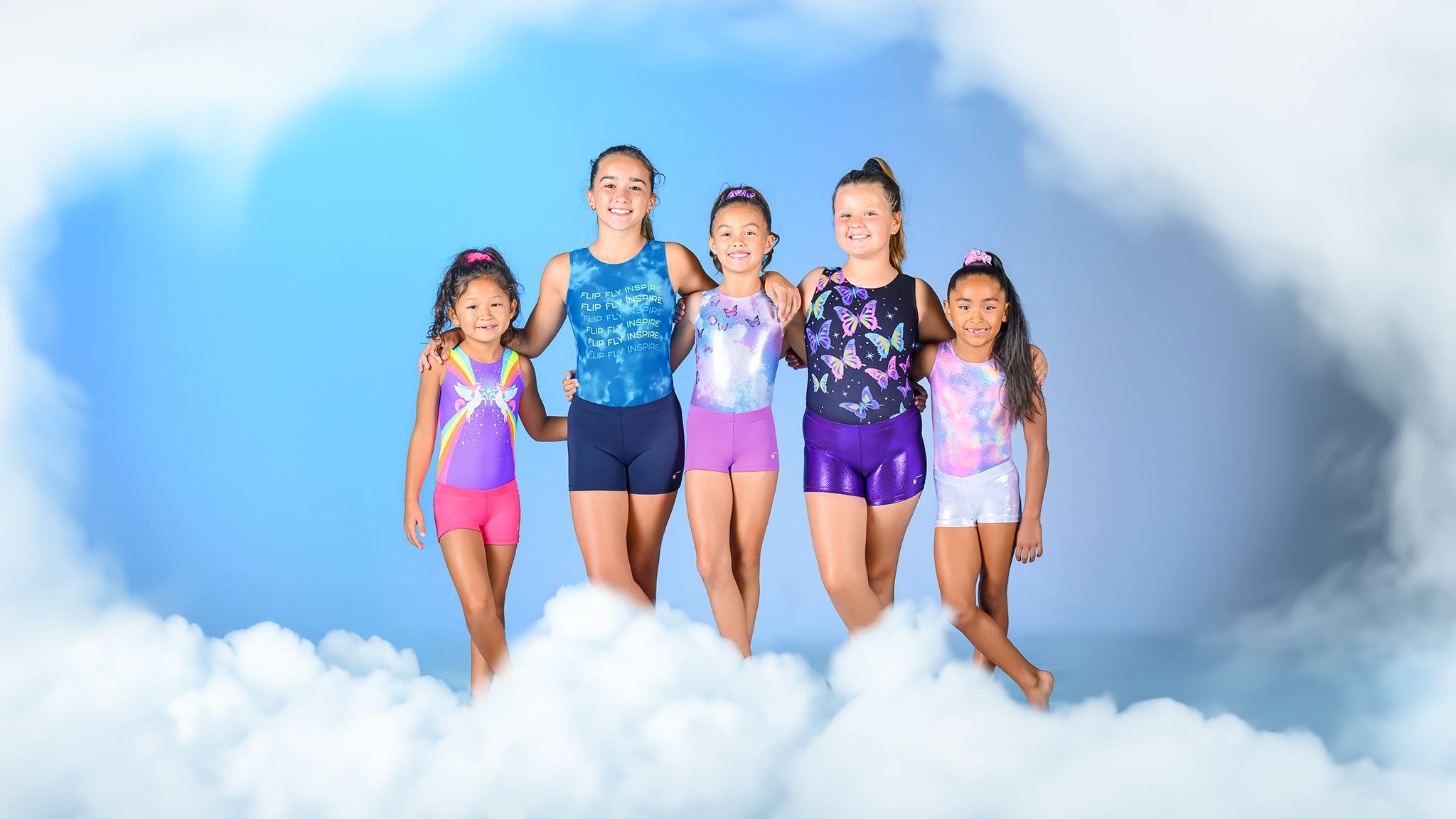 Head in the Clouds gymnastics leotards are designed for aspiring dreamers and graceful champions, Destira, 2023.